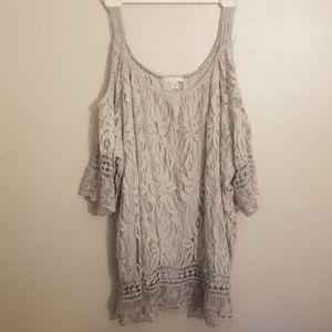 Est. 1946 Lace Cold Shoulder Tunic